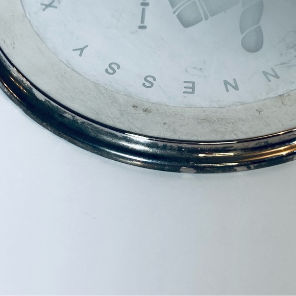 Vintage Set of 2 Hennessy XO Collectible Coasters Silver Tone Metal Felt Bottom - Picture 5 of 6